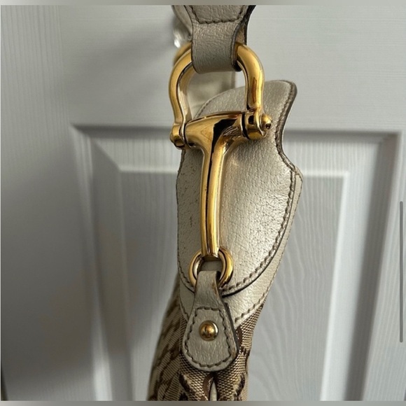 Authentic Gucci GG Creole Horse Bit Monogram Logo Satchel - Picture 8 of 16
